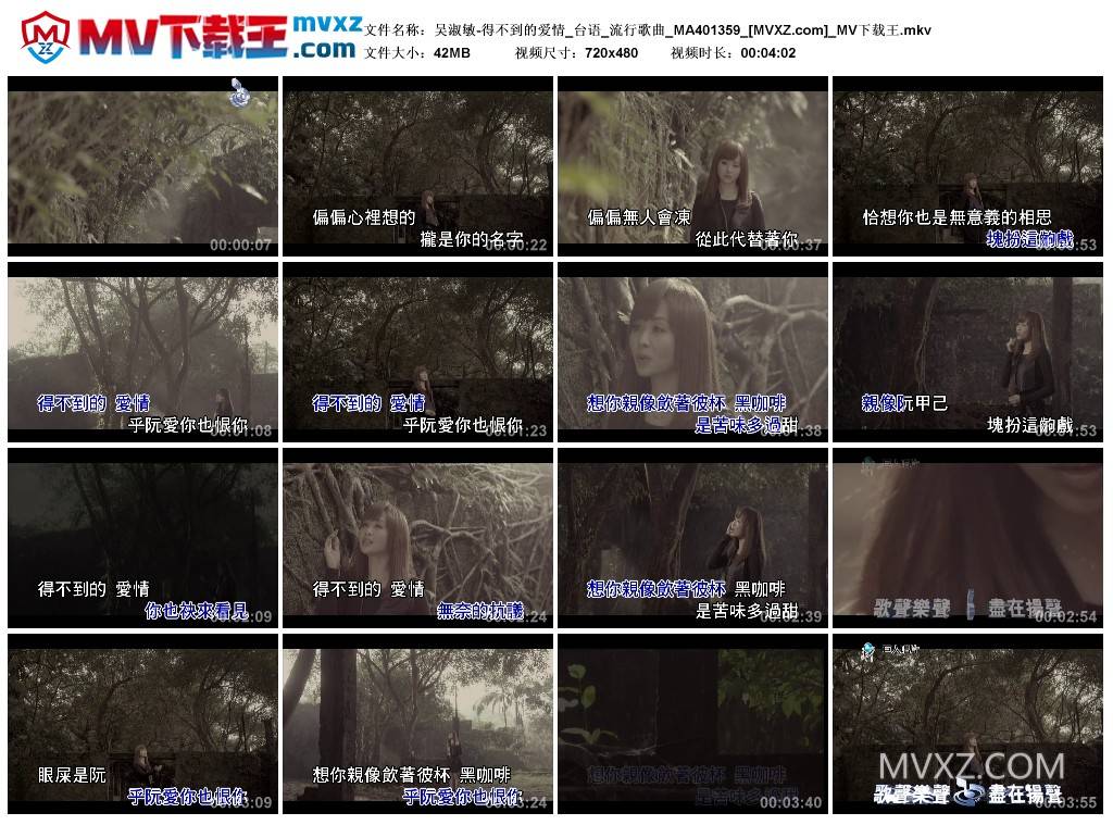 吴淑敏-得不到的爱情_台语_流行歌曲_MA401359